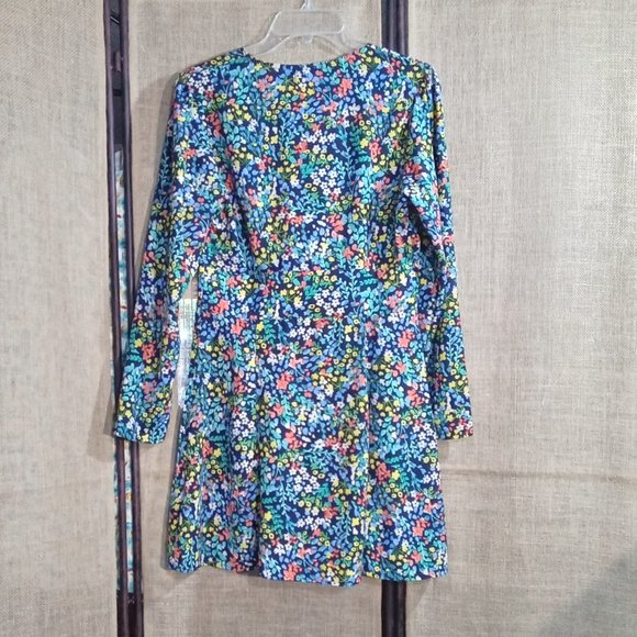 Nasty Gal Button Down V Neck Floral Print Tea Mini Dress Size 8 - Picture 4 of 9